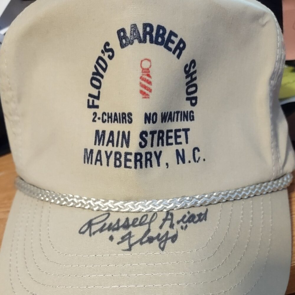 AUTOGRAPHED Floyd's Barber Shop Hat
